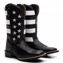 Bota Texana Masculina "Estados Unidos" Preta - Esporatto