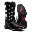 Bota Texana Masculina "Estados Unidos" Preta - Esporatto
