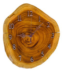 Relógio Rustico Artesanal de Madeira Natural