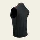 COLETE HOMEM CHALECO CUADRA MARROM COM ZÍPER