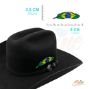 ADESIVO PARA CHAPÉU PENA BANDEIRA BRASIL